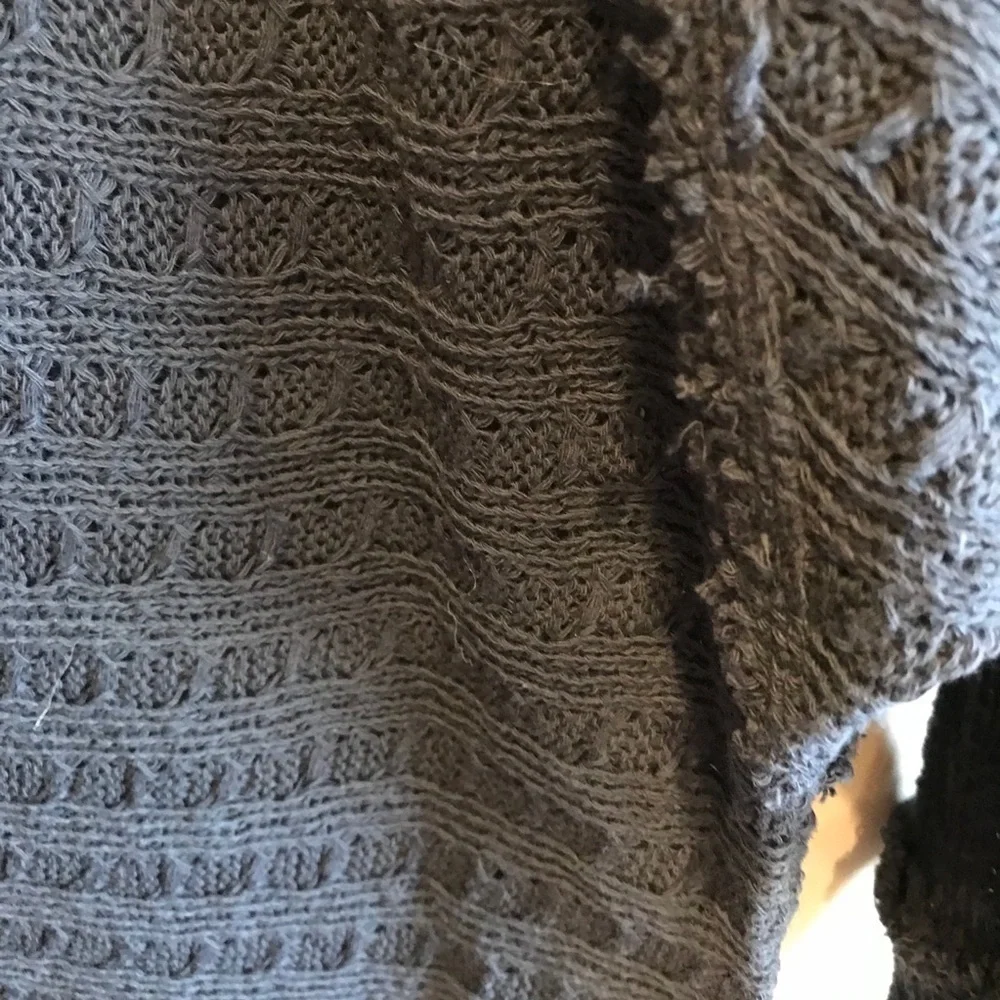 We The Free Hacci Washed  Black Open Knit Small